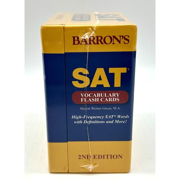 New Barron's SAT Vocabulary Flash Cards: 500 Cards By Green M.A. Sharon Sealed - Picture 5 of 6